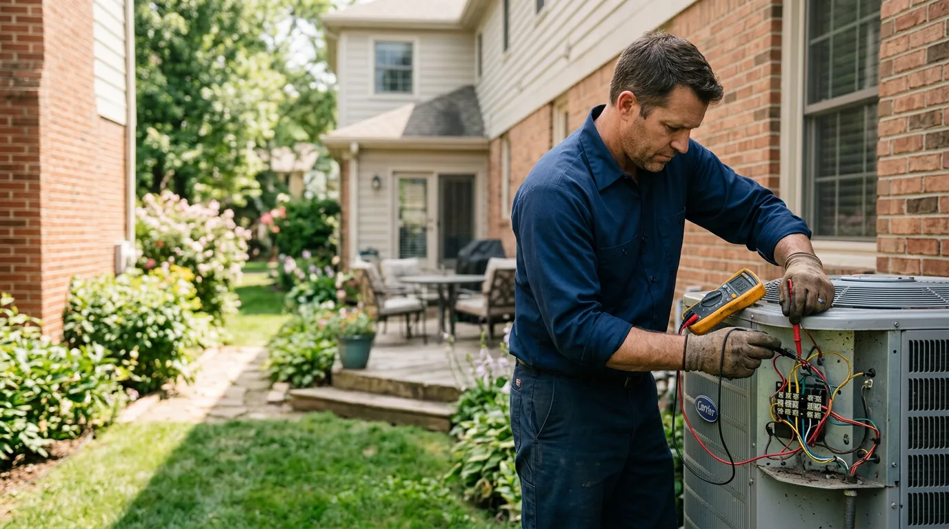 HVAC technician working near Wagoner, OK